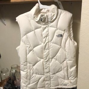 North face white vest NWOT